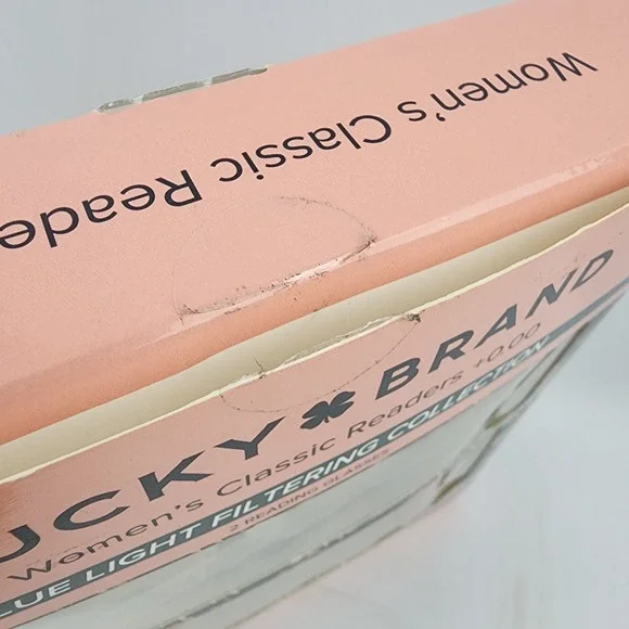 2 Pair Lucky Brand Blue Light Filtering Glasses +0.00 Tortoise Pink & Teal style - Picture 8 of 8